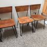 Retro Style Hairpin Dining Chairs x6 Image 4