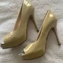 Guess Nude Peep Toe Platform Shoes Size 3.5 Image 4