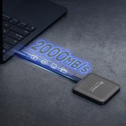 High Speed 1TB Transcend ESD420 Portable Magnetic SSD USB 20Gbps Type-C Magsafe (Champagne Gold)