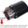Car exhaust tip, Carbon Fiber, Blue, 64-67mm Image 5