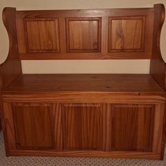 Monks bench with storage