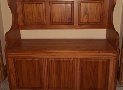 Monks bench with storage