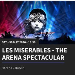 Les Miserables tickets Sat 30/5 evening