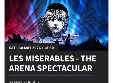 Les Miserables tickets Sat 30/5 evening