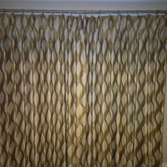 Curtains including curtain pole and wall fixings