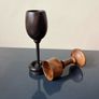 vintage wooden goblet with ring Image 2