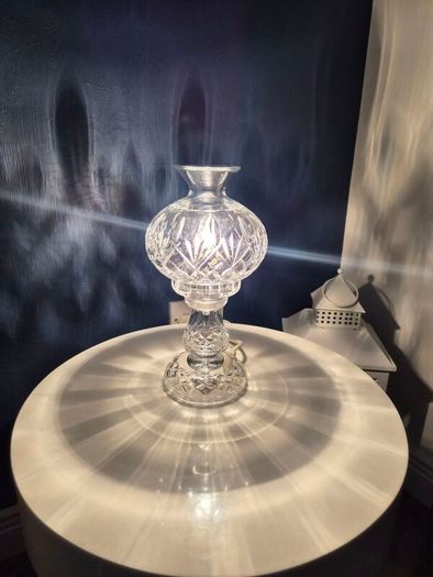 Genuine Waterford Crystal Hurricane 2 piece lamp