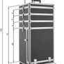 Make up beauty case trolley vanity box - Free Delivery Nationwide Image 3