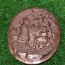 Vintage Indian Hand Crafted Ebossed Copper art Oval Image 5