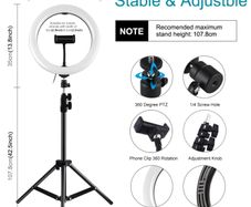 Selfie Ring Light Photography Led Rim Of Lamp with Optional Mobile Holder Mounting Tripod Stand Ringlight For Live Video Stream