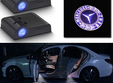 Mercedes-Benz Courtesy LED Door Light Logo Projector 1 Set (2pc) For C-Class W205 C205 A205 AMG C63S AMG C43 AMG Kit C200 C250 C300