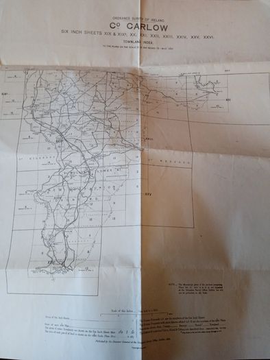 Ordnance Survey of Ireland: Co. Carlow Published by the Director General at the Ordnance Survey Office Dublin, 1910. (HQ735)