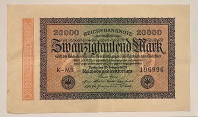 Germany 20000 Mark 1923 Banknote