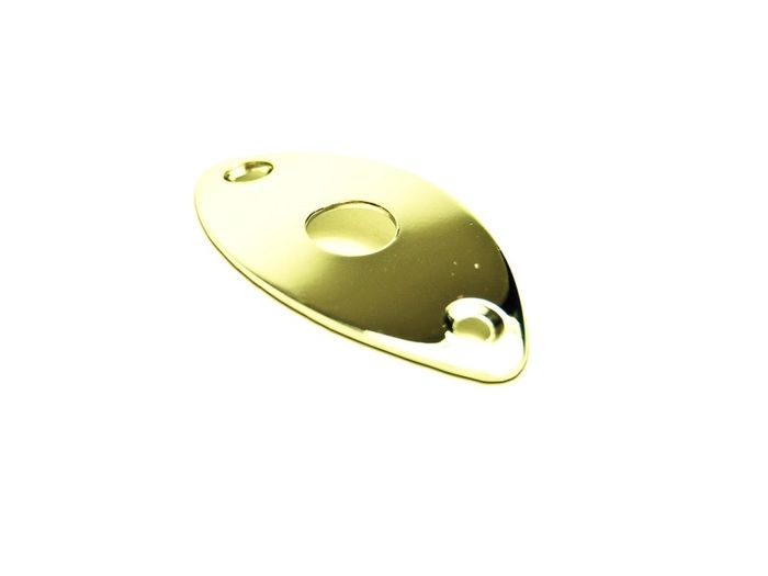 Football Style Curved Metal Jack Plate (Black/Chrome/Gold)