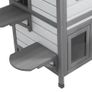 2-Story Indoor or Outdoor Cat House W/ Escape Door, Cat Shelter, White Image 9