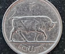 Ireland 1939 Silver Shilling Coin