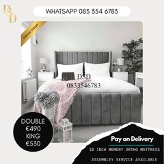 King Bed Frame and Mattress