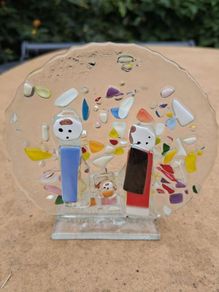 Sandra Duarte Signed Glass Ornament