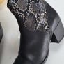 MARCO TOZZI black leather python print pointed ankle boots Sz 41 (Fit 7.5-8UK) - Rrp 115 (New) Image 7