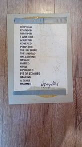 Cannibal Corpse Signed Setlist (2004)