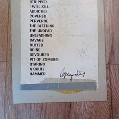 Cannibal Corpse Signed Setlist (2004)