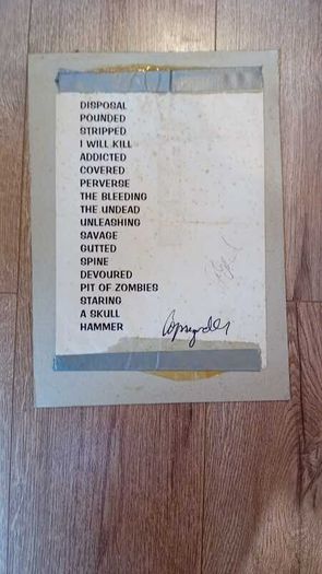 Cannibal Corpse Signed Setlist (2004)
