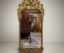 Vintage French Gilt Metal Rococo Revival Mirror