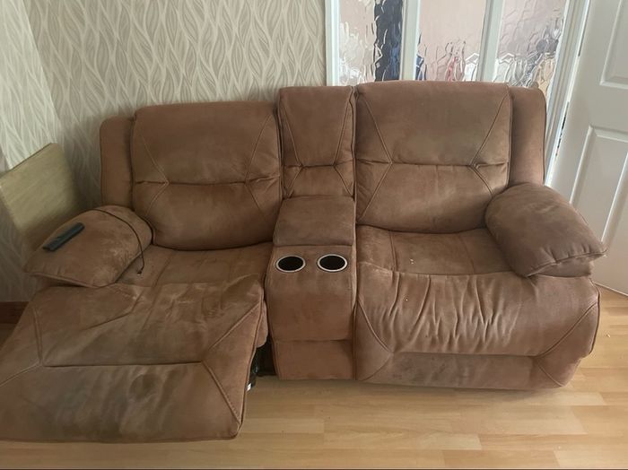 Brown Recliner Sofa and Matching Recliner Chair