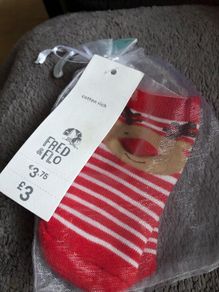 Baby's Xmas socks 6:12 mths