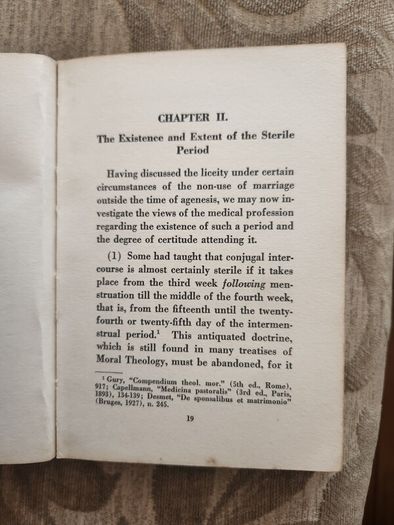 The Sterile Period In Family Life. By Very Rev. Canon Valere J. Coucke. Professor Of Moral Theology, Grandseminar Of Bruges And James J. Walsh. Rare First Edition 1932 Soft Cover . In Good Condition.