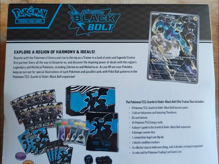 Pokemon Tcg Scarlet and Violet Black Bolt Elite Trainer Box