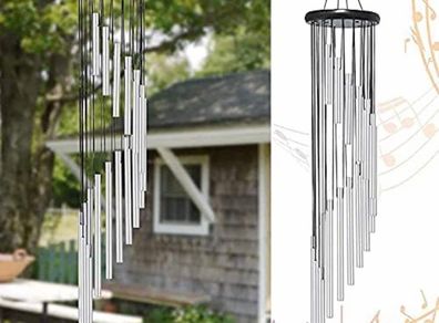Wind Chimes Outdoor,Large Wind Chimes,36" Garden Chimes with 18 Aluminum Alloy Tubes and 3 S Hooks for Garden Patio Backyard Decor Gift etc (MULTIPLE COLOURS)