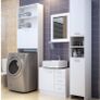 Bathroom Cabinet Washing Machine Cupboard White 2 Doors - Free Delivery Nationwide Image 6