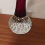 Fabulous Vintage Retro Mid-Century-Modern Swedish Art Glass Hand-Blown Tall Red Jack in the Pulpit or Bone Vase with a Clear Glass Weighted Foot, with Controlled Bubbles, by Aseda Glasbruk, Sweden, circa 1960 Image 4