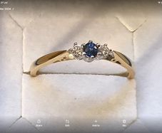 New 18ct Soiid Gold Sapphire And Diamond Ring