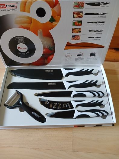 Swiss Line 5-piece knife set with peeler