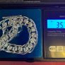 Silver 925 Textured chain link T-Bar Bracelet 35,75 grams Image 3