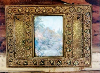 Unique vintage brass wall plaque