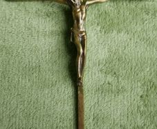 Vintage Bronze Wall Cross - Religious Christian Crucifix