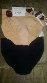 Brand New UnderWhere? Moderate Control Shapewear High-Cut Comfort Brief 2 Pack Black&Nude size XL UK12/14 EUR42 Postage included
