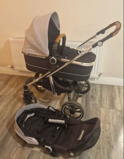 3 in 1 infababy stroller with car seat and isofix base
