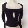 BNWTS Boohoo Ladies black long sleeve crop top size 12 includes postage Image 3