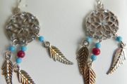 Vintage Sterling Silver 925 Dream Catcher Earrings 3,12g