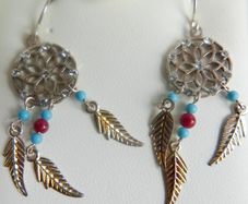 Vintage Sterling Silver 925 Dream Catcher Earrings 3,12g