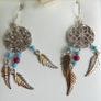 Vintage Sterling Silver 925 Dream Catcher Earrings 3,12g Image 5