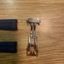 Omega style blue rubber strap with folding clasp. Replacement Watch Band Image 6
