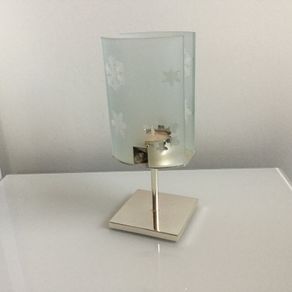 Galway crystal living candle holders brass candlesticks
