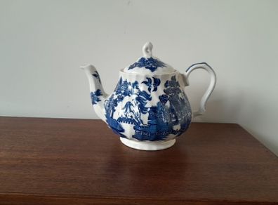 Vintage Sadler Blue Willow Teapot RARE
