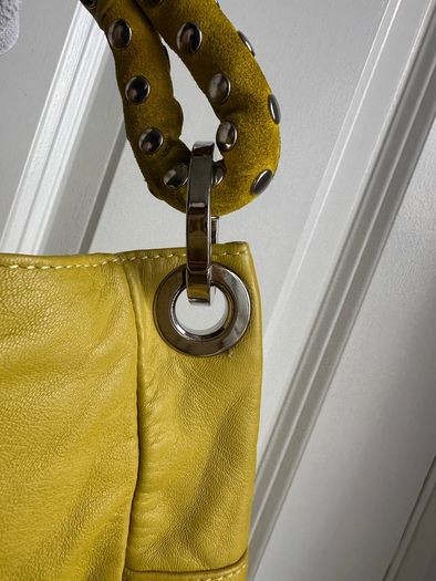 Jimmy Choo studded suede and leather hobo