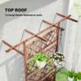 Wooden Trellis Planter Box, Raised Garden Bed to Grow Vegetables, Herbs and Flowers, Orange Image 3